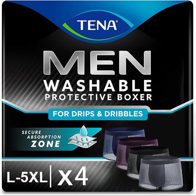 🔥Only 4 Hours Sale:$19.99 -✨TENA Bamboo Fibre Washable Boxer(💖All-Day Protective Comfort)