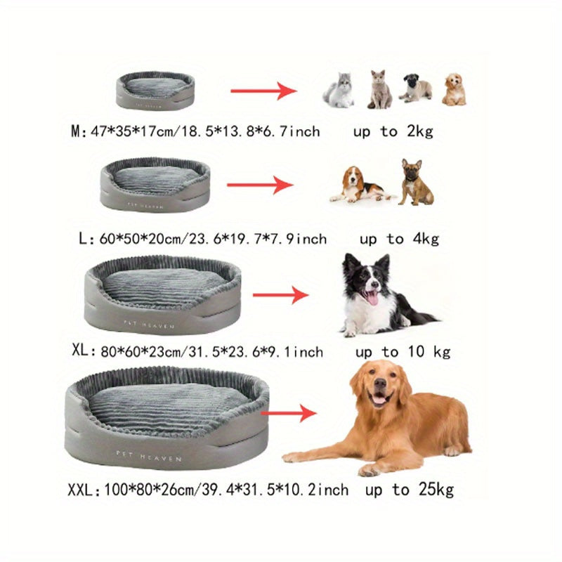 Ultra-Soft Luxurious Dog Bed Kennel - Pet Beds - Plush, Bite-Resistant, Dirt-Proof, Comfort, Four Seasons Use, Machine Washable, Perfect Living Room Pet Haven with Easy Care