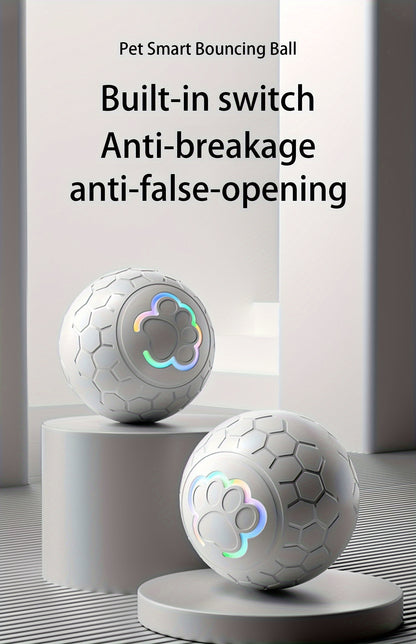 [Interactive Smart Dog Ball] Interactive Smart Dog Ball - 1-Pack 56mm/2.22in Auto Jump & Play Fetch Toy | Type-C Rechargeable, Long-Lasting Battery, Pixelated Design for Puppy Training & Playtime, USB Rechargeable, Userfriend