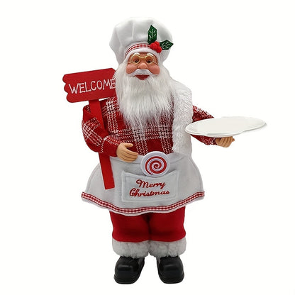 [30cm Santa Claus Ornament] 30Cm Standing Santa Claus Christmas Ornament | Christmas Scene Decoration for Halloween, Fall Home Decor, Collectible Figurine