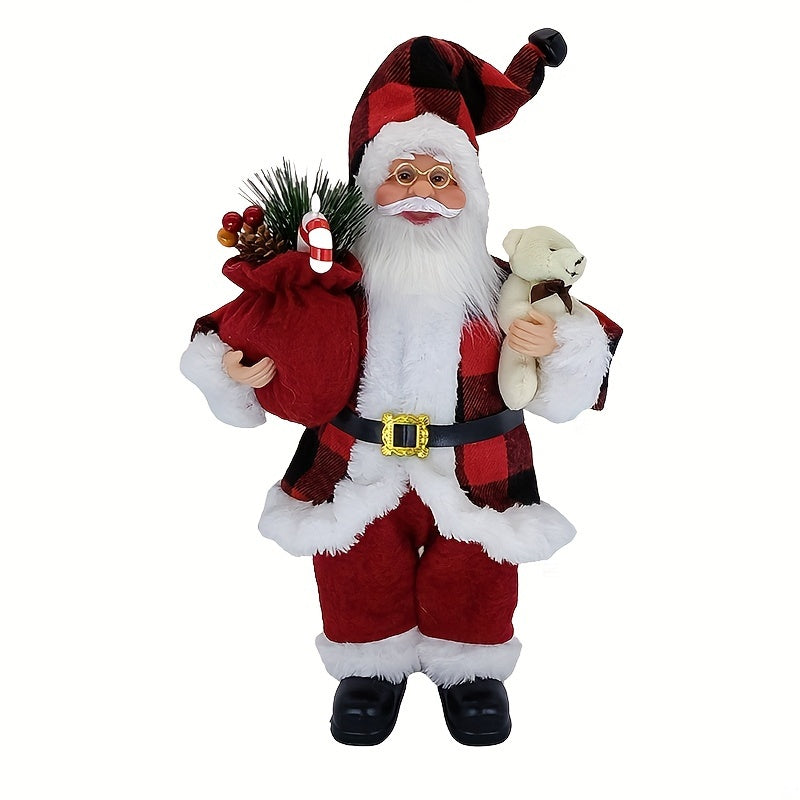 [30cm Santa Claus Ornament] 30Cm Standing Santa Claus Christmas Ornament | Christmas Scene Decoration for Halloween, Fall Home Decor, Collectible Figurine