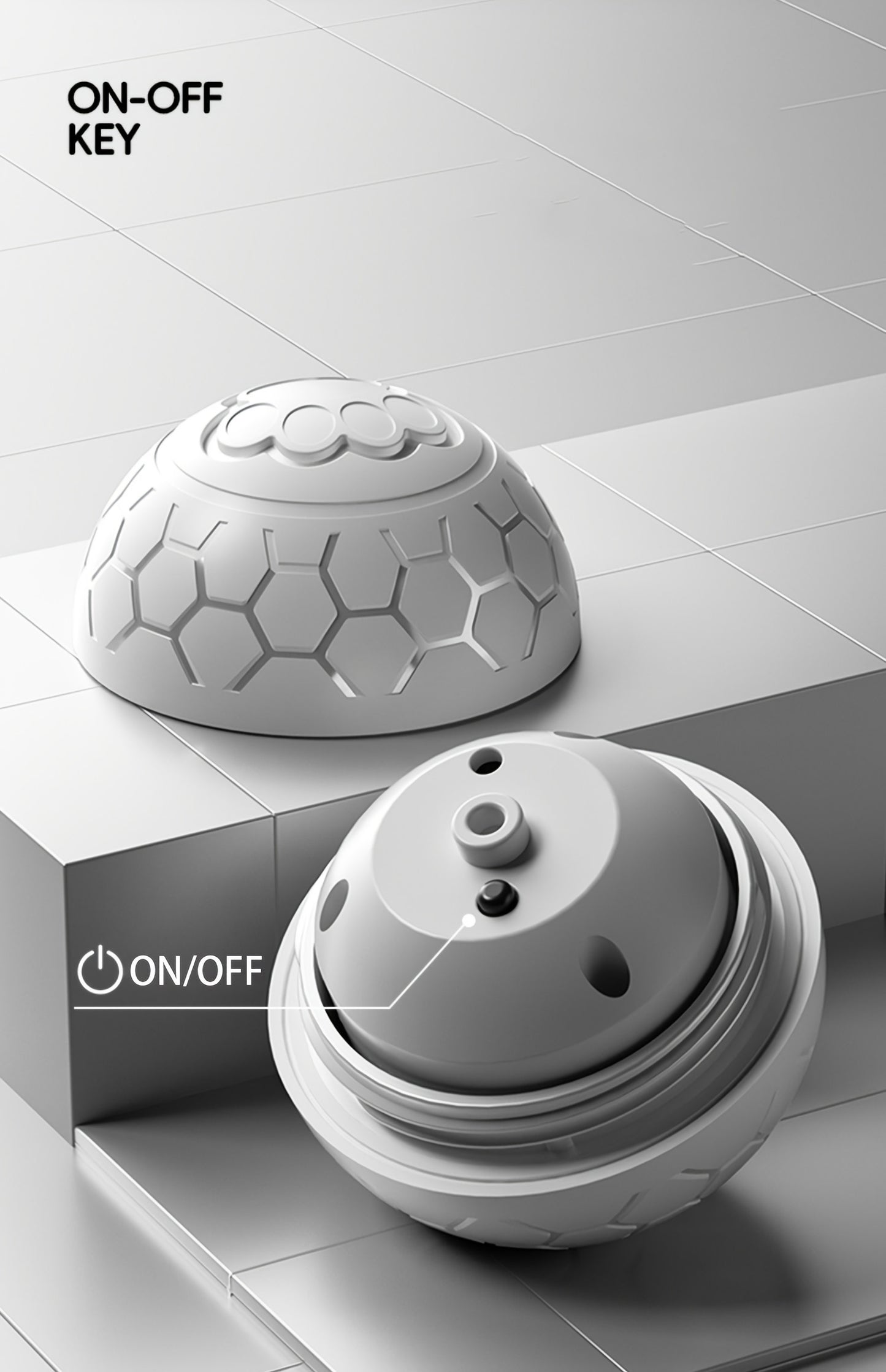 [Interactive Smart Dog Ball] Interactive Smart Dog Ball - 1-Pack 56mm/2.22in Auto Jump & Play Fetch Toy | Type-C Rechargeable, Long-Lasting Battery, Pixelated Design for Puppy Training & Playtime, USB Rechargeable, Userfriend