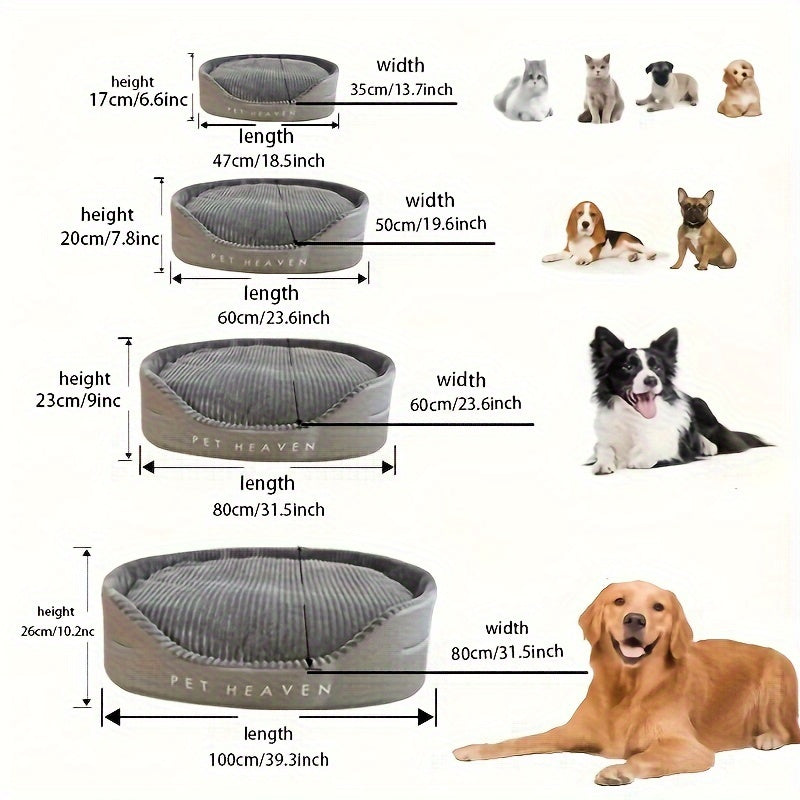 Ultra-Soft Luxurious Dog Bed Kennel - Pet Beds - Plush, Bite-Resistant, Dirt-Proof, Comfort, Four Seasons Use, Machine Washable, Perfect Living Room Pet Haven with Easy Care