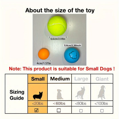 [Interactive Smart Dog Ball] Interactive Smart Dog Ball - 1-Pack 56mm/2.22in Auto Jump & Play Fetch Toy | Type-C Rechargeable, Long-Lasting Battery, Pixelated Design for Puppy Training & Playtime, USB Rechargeable, Userfriend