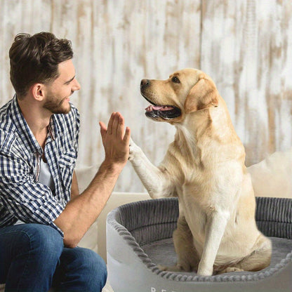 Ultra-Soft Luxurious Dog Bed Kennel - Pet Beds - Plush, Bite-Resistant, Dirt-Proof, Comfort, Four Seasons Use, Machine Washable, Perfect Living Room Pet Haven with Easy Care