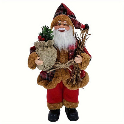 [30cm Santa Claus Ornament] 30Cm Standing Santa Claus Christmas Ornament | Christmas Scene Decoration for Halloween, Fall Home Decor, Collectible Figurine