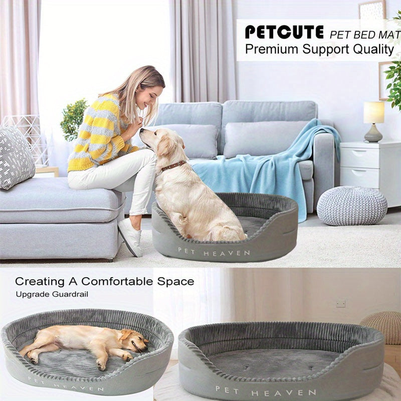 Ultra-Soft Luxurious Dog Bed Kennel - Pet Beds - Plush, Bite-Resistant, Dirt-Proof, Comfort, Four Seasons Use, Machine Washable, Perfect Living Room Pet Haven with Easy Care