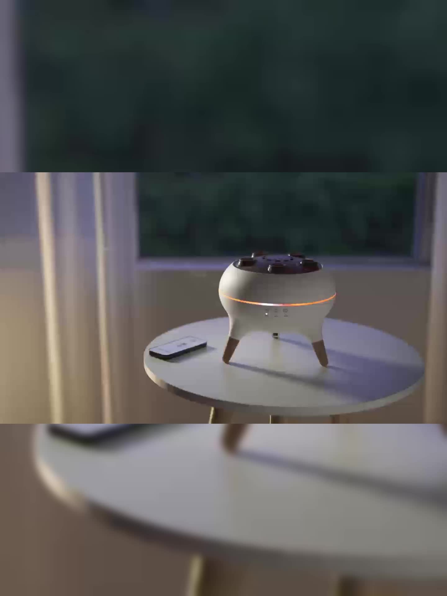 1pc Jellyfish Diffuser, (8.45oz), with Remote Control, 7-Color LED Lights, Easy to Clean & Top Fill, Soundwave technology Technology Operation, Cool Mist Humidifier for Travel, Office, Bedroom and Kids' Room, Travel Humidifie