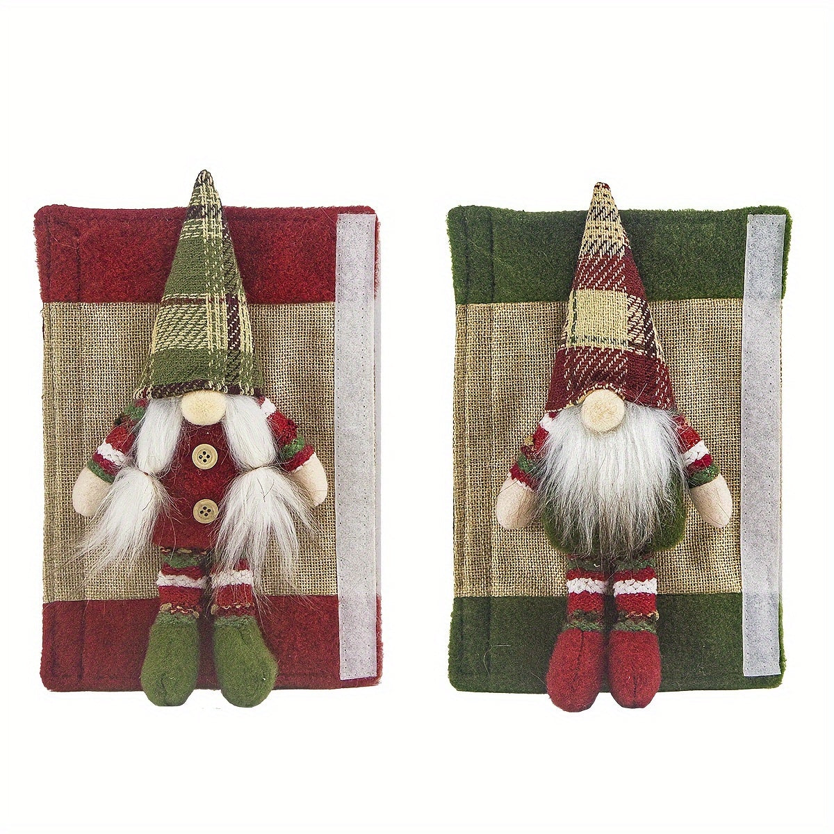 2pcs Christmas Gnome Refrigerator Door Handle Covers - Festive Kitchen Appliance Decor for Fridge, Microwave & Dishwasher - Perfect Holiday Party Favors