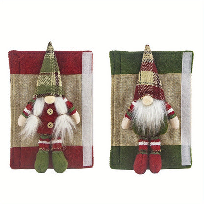 2pcs Christmas Gnome Refrigerator Door Handle Covers - Festive Kitchen Appliance Decor for Fridge, Microwave & Dishwasher - Perfect Holiday Party Favors