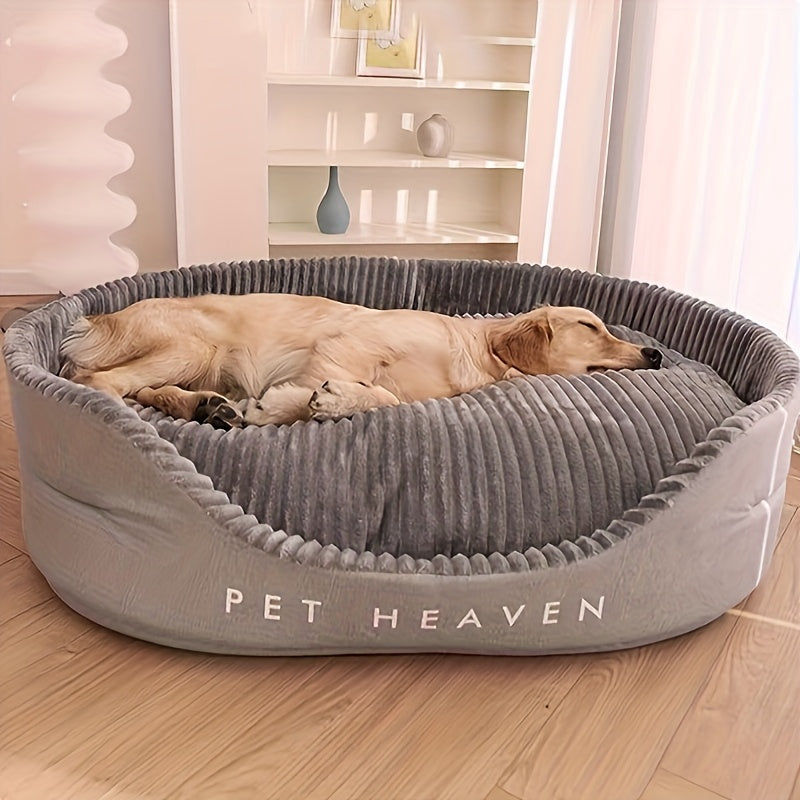 Ultra-Soft Luxurious Dog Bed Kennel - Pet Beds - Plush, Bite-Resistant, Dirt-Proof, Comfort, Four Seasons Use, Machine Washable, Perfect Living Room Pet Haven with Easy Care